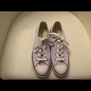 Lavender canvas Converse Sneakers size 9